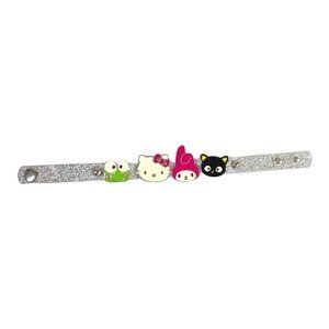Sanrio Bracelet Hello Kitty & Friends 4 Metal Charms Adjustable Leather Strap